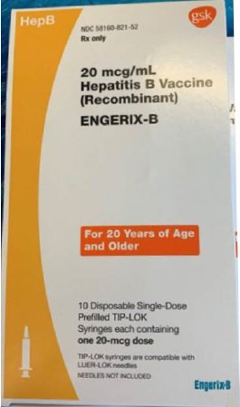 ENGERIX-B® Hepatitis B Vaccine Adult 20 mcg / mL .. .  .  